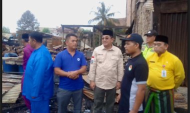 Tinjau Lokasi Kebakaran Pelabuhan Ampera, Bupati Sampaikan Keprihatinannya