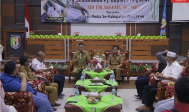 Penjabat Bupati Pringsewu Bersilaturahmi Dengan Insan Pers
