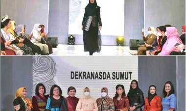 Songket Batu Bara Tampil Memukau di Ajang Sumut Fashion Week 2022 