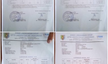 Hasil Lab Limbah PT Ciomas Adisatwa dari DLH Lamsel dengan Warga Berbeda