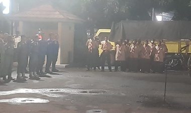 Polsek Cikupa Bersama Tiga Pilar Laksankaan Pam Apel Pengamanan Malam Tahun Baru 2023