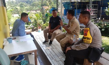 Bhabinkamtibmas Polsek Babakan Madang Polres Bogor sambang tokoh/warga sampaikan pesan kamtibmas