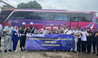 Sat Lantas Polres Bogor Bersama Instasi Terkait Gelar Inpeksi Terhadap Angkutan Jalan