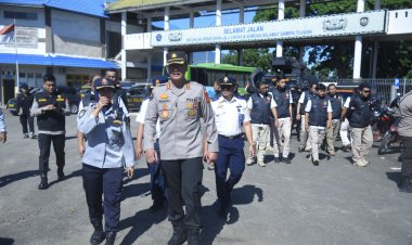 Polda lampung persiapkan Cipkon Harkamtibmas kepada Para Pemudik di terminal rajabasa