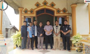 Ketua dan komisioner Serta Sekretariat Bawaslu Mesuji Kunjungi Kantor Panwascam kecamatan Panca Jaya