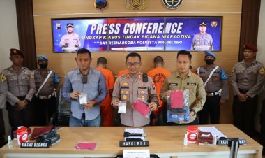 Polresta Magelang Ungkap Kasus Kepemilikan 0,5kg Sabu,4 Orang Diamankan