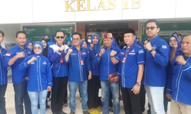 Seratusan Pengurus Partai Demokrat Geruduk PN Kalianda, Serahkan Surat Permohonan Perlindungan Hukum dan Keadilan