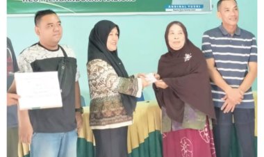 Pembagian Dana BLT Desa  gunung liwat kecamatan pengandonan Kap OKU