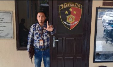 Sekjen Laskar Lampung Indonesia Kota Metro (LLI-KM) Dampingi Rico Kurniawan Laporkan Kasus Penipuan dan  Penggelapan Warga Sri Sawahan Lampung Tengah 