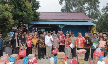 Bupati Anwar Sadat Salurkan Bantuan untuk Korban Kebakaran di Jalan Harapan