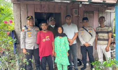 Kapolres Tanjab Barat Sambangi Nelayan Disabilitas yang Viral, Beri Bantuan dan Dukungan