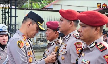 Kapolres Aceh Selatan Pimpin Sertijab, Iptu Nasryah Agustian Jabat Kasat Reskrim