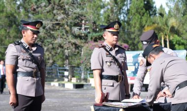 Kapolres Bener Meriah Pimpin Sertijab, Iptu Dede Moerdhany Jabat Kapolsek Bandar