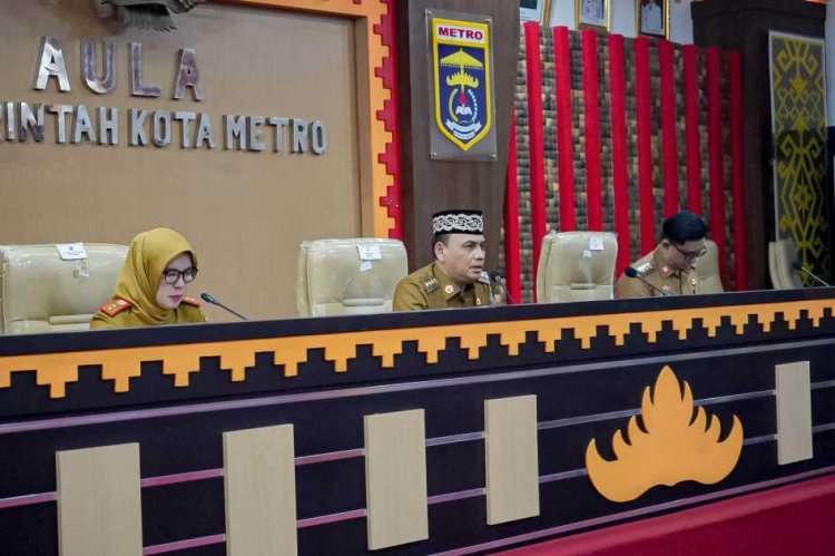 Wali Kota dan Wakil Wali Kota Metro Pimpin Rakor Juli  2025: Perkuat Komitmen Kinerja dan Pelayanan Publik