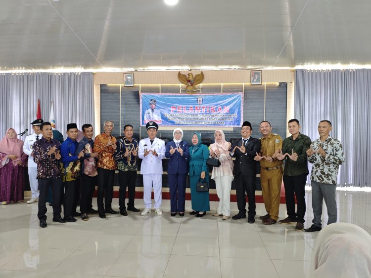Sekretaris Apdesi Way Tuba Emon Trisilo menghadiri Pelantikan Moh Yusuf sebagai Kepala Kampung Bukit Harapan Hasil PAW 