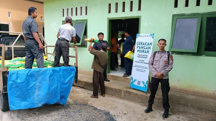 Dukung Stabilisasi Harga Pangan, Polres Way Kanan Gelar GPM di Kampung Negeri Bumi Putera