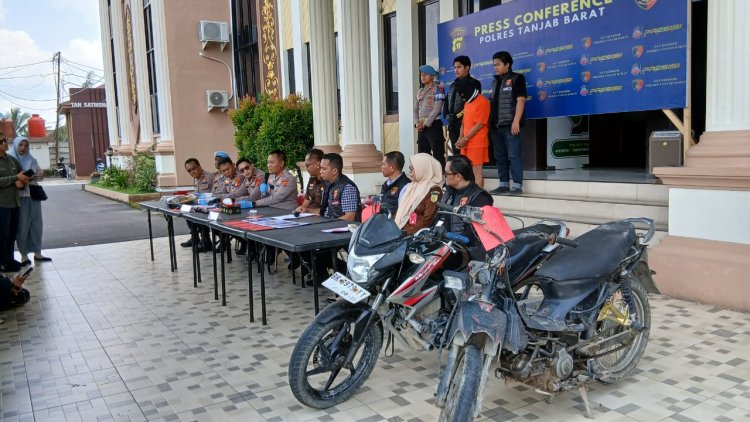 Polres Tanjab Barat Ungkap Kronologi Lengkap Pembunuhan Berencana dengan Senapan Angin