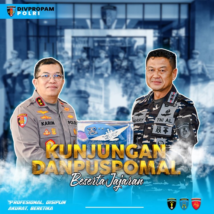 Kunjungan Danpuspomal ke Divpropam Polri, Pererat Sinergi dan Kebersamaan