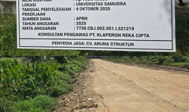 Penimbunan Jalan Keluar Unsam Diduga Tidak Sesuai Spesifikasi dan Anggaran, Berpotensi Merugikan Negara 