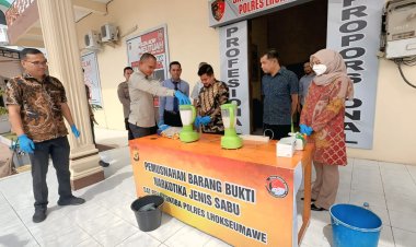 Polres Lhokseumawe Musnahkan Sabu Sitaan, Komitmen Pemberantasan Narkoba Terus Digelorakan