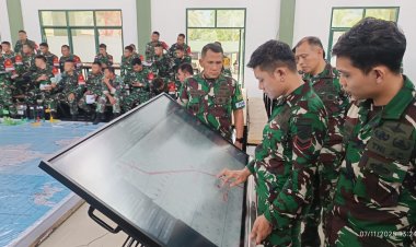 Meja Desain Operasi Pussimpur Jadi Puncak Inovasi Digital pada Latposko I YTP Yon Komposit 1/Gardapati di Natuna.