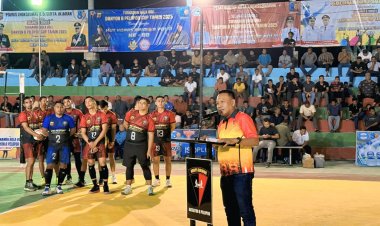Turnamen Bola Voli Danyon B Pelopor Sat Brimob Polda Aceh Resmi Dibuka