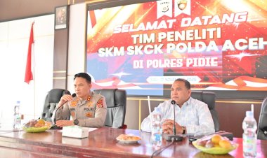 Polres Pidie Terima Kunjungan Tim Peneliti SKM Polda Aceh