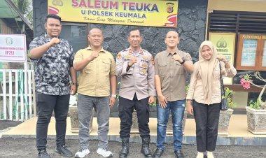 Sinergi Polri dan Media, Kapolsek Keumala Iptu Rahmad Terima Kunjungan Wartawan