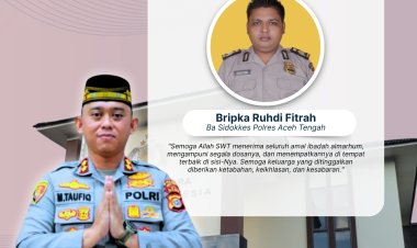 Kapolres dan Staf Polres Aceh Tengah Sampaikan Duka Cita Atas Wafatnya Bripka Ruhdi Fitrah