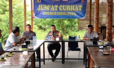 Polres Pidie Jaya Perkuat Sinergi Berantas Narkoba Lewat Jumat Curhat Bersama Masyarakat