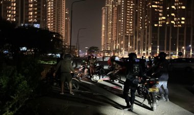 Patroli Malam Brimob Yon D Pelopor Amankan Pelaku Tawuran di Cikarang Utara