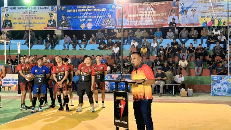 Turnamen Bola Voli Danyon B Pelopor Sat Brimob Polda Aceh Resmi Dibuka