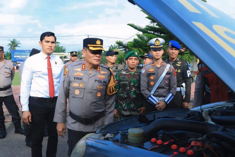 Polres Aceh Utara Laksanakan Apel Gelar Pasukan Operasi Zebra Seulawah 2025