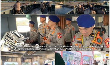 Brimob Aceh Pasang Tali Sling pada Jembatan Putus dan Geser Speed Boat untuk Mendukung Mobilitas Warga di Bireuen