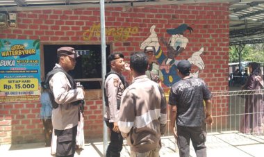 Patroli di Objek Wisata Water Byur, Polsek Baradatu Himbau Pengunjung Utamakan Keselamatan