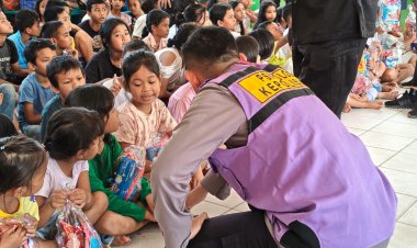 Tim Trauma Healing Polres Sibolga Hadir di Posko Pengungsian TK Negeri Pembina Sibolga