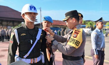 Kapolres Pidie Pimpin Apel Gelar Pasukan Operasi Lilin Seulawah 2025