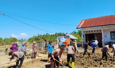 Polri dan Warga Bersinergi Pulihkan Pascabanjir di Pidie Jaya