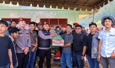 Polres Aceh Tengah Bersama Aliansi Mahasiswa Hadirkan Kepedulian, Salurkan Bantuan dan Hibur Warga