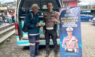 ‎Samsat Cibadak Gelar Program “Polantas Menyapa” untuk Pelayanan Lebih Prima