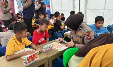 Trauma Healing Polri, Dukungan Psikologis bagi Anak Korban Banjir Bandang di Padang Pariaman
