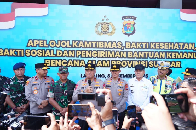 Polri All-Out Tangani Krisis Sumatera: Wakapolri Lepas Bantuan Kemanusiaan Polda Lampung