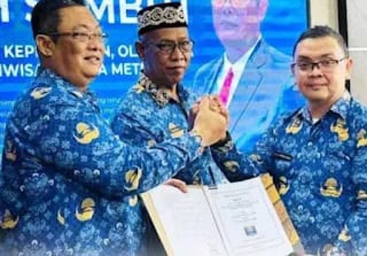 Disporapar Kota Metro Gelar Sertijab, Achmad Redo Gantikan Tri Hendriyanto