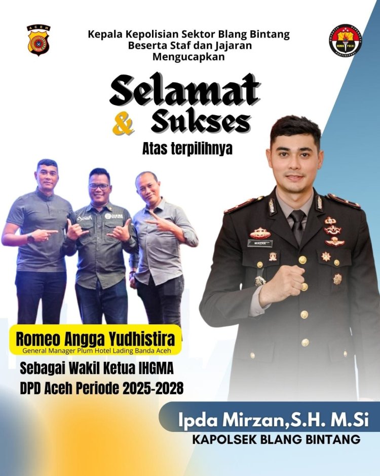 Kapolsek Blang Bintang Dukung Kepemimpinan Baru IHGMA Aceh, Romeo Angga Yudhistira Terpilih Wakil Ketua