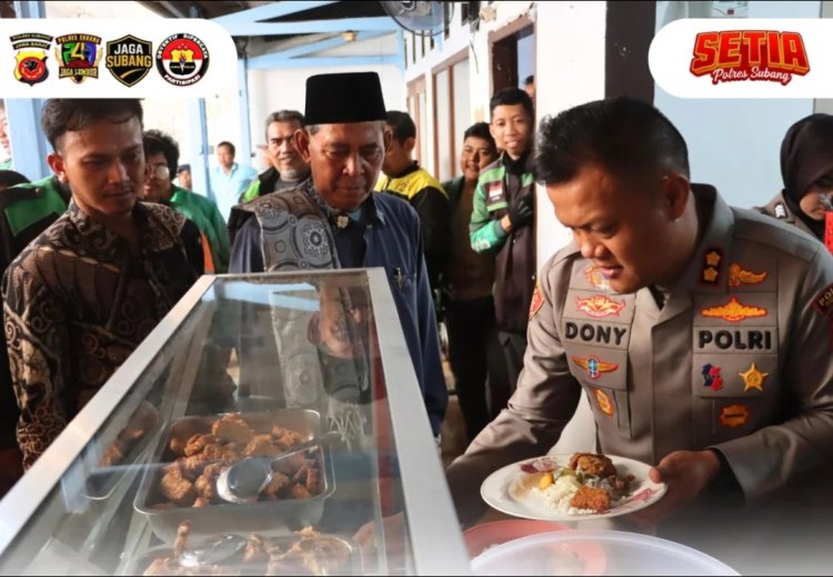 ‎Polres Subang Luncurkan Program Makan Siang Gratis : "Polri Untuk Masyarakat" Dekati Driver Ojol dan Warga Kabupaten Subang