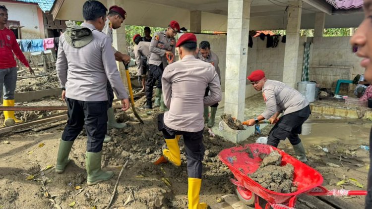 Polres Pidie Jaya Gelar Bakti Sosial di Dua Lokasi Terdampak Banjir Bandang, Wujud Kepedulian Polri untuk Masyarakat