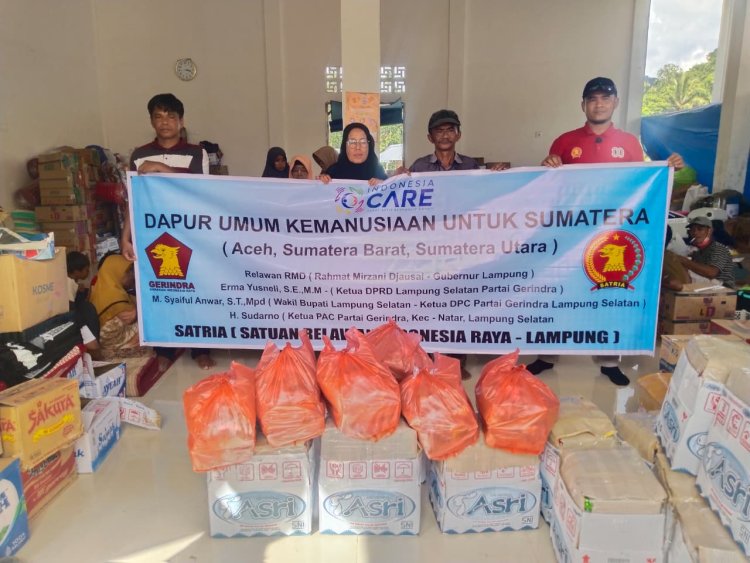 Satria Lampung Gandeng Indonesia Care Lakukan Aksi Kemanusiaan di Sumatra