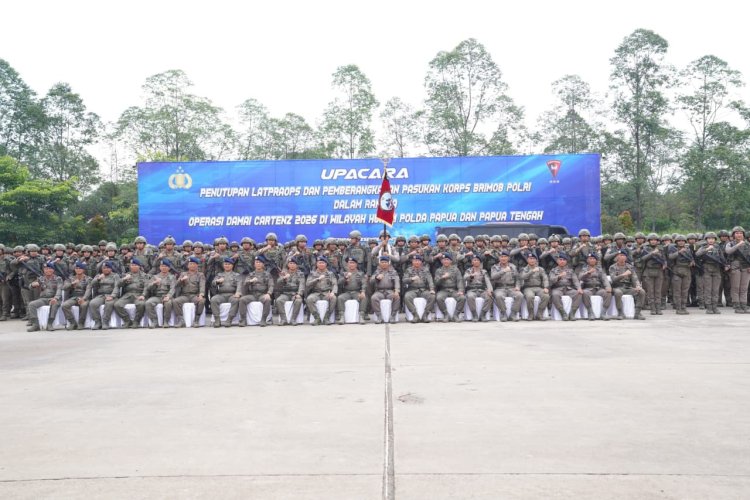 Upacara Pemberangkatan Operasi Damai Cartenz 2026, Dankorbrimob Polri Tegaskan Pendekatan Humanis di Tanah Papua   