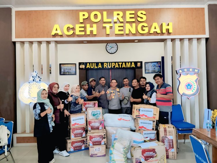 Polri Hadir untuk Warga, Kapolres Aceh Tengah Salurkan Bantuan Wakapolri dan Kadiv Propam