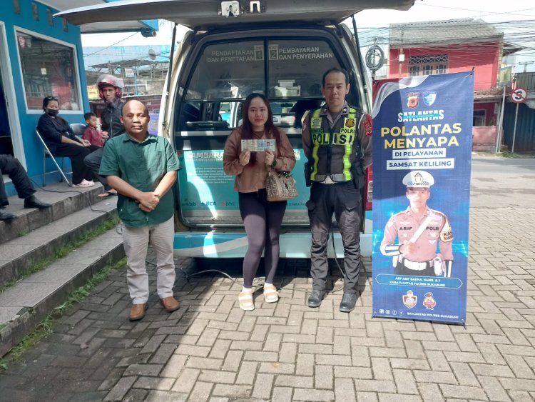 ‎Satlantas Polres Sukabumi Tunjukkan Komitmen Pelayanan Prima Lewat Polantas Menyapa dan Samsat Keliling Cidohay